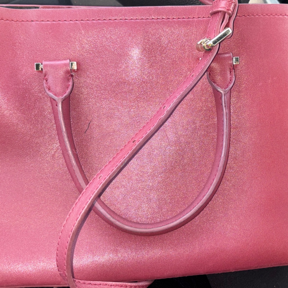 Dark purple Leather Crossbody Bag
